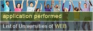 List of Universities of WEB application performed